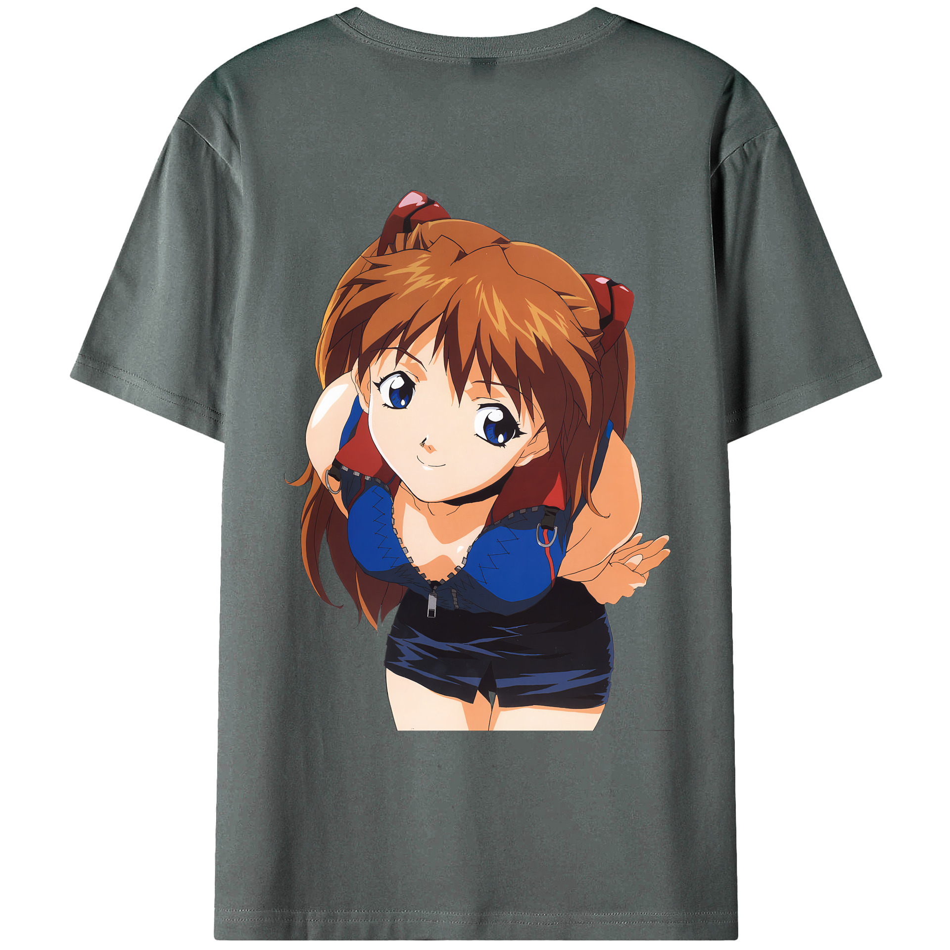 （画像用） EVA 新世紀エヴァンゲリオン 綿100％ メンズ半袖Tシャツ（バックプリント） 通気性
